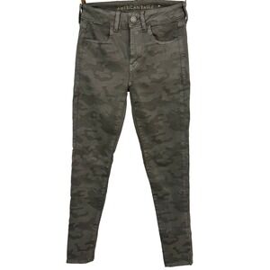 American‎ Eagle Outfitters Hi Rise Jegging Camo Print Women Size 2 Regular